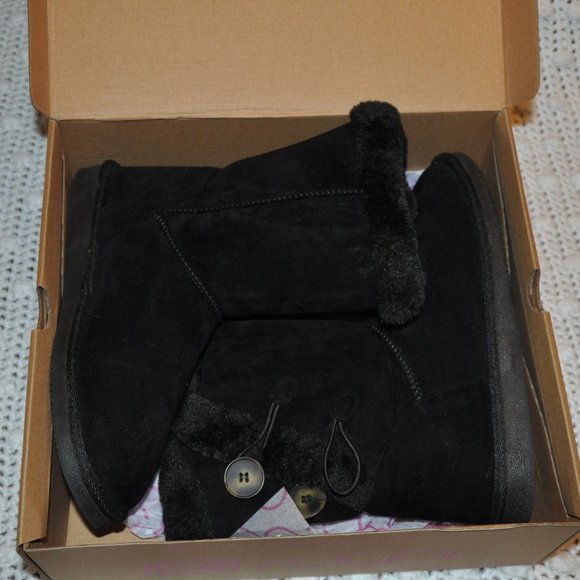 Sugar Marty Cozy Winter Boots Black Size 8 In Box - Picture 2 of 7